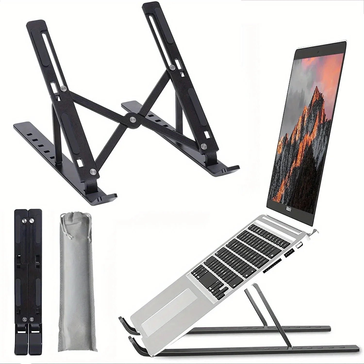Enhanced Ventilation Adjustable Aluminum Laptop Stand