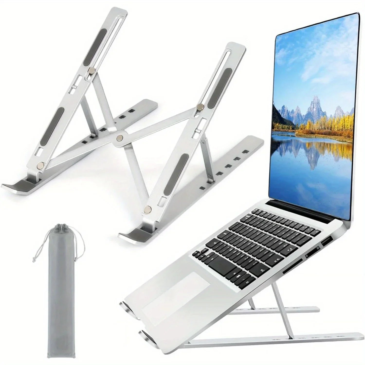 Enhanced Ventilation Adjustable Aluminum Laptop Stand